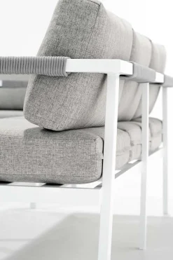 ARTELIA Danni Gartenlounge für 5 Personen, weiß/grau, Aluminium, inkl. Polster, korrosions- und witterungsbeständig