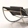ARTELIA Martini Gartenliege, silber/anthrazit, Edelstahl/Textilene, ergonomisch, UV-Beständig, inkl. Kissen