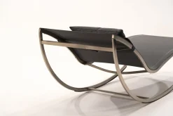 ARTELIA Martini Gartenliege, silber/anthrazit, Edelstahl/Textilene, ergonomisch, UV-Beständig, inkl. Kissen