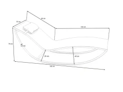 ARTELIA Martini Gartenliege, silber/anthrazit, Edelstahl/Textilene, ergonomisch, UV-Beständig, inkl. Kissen