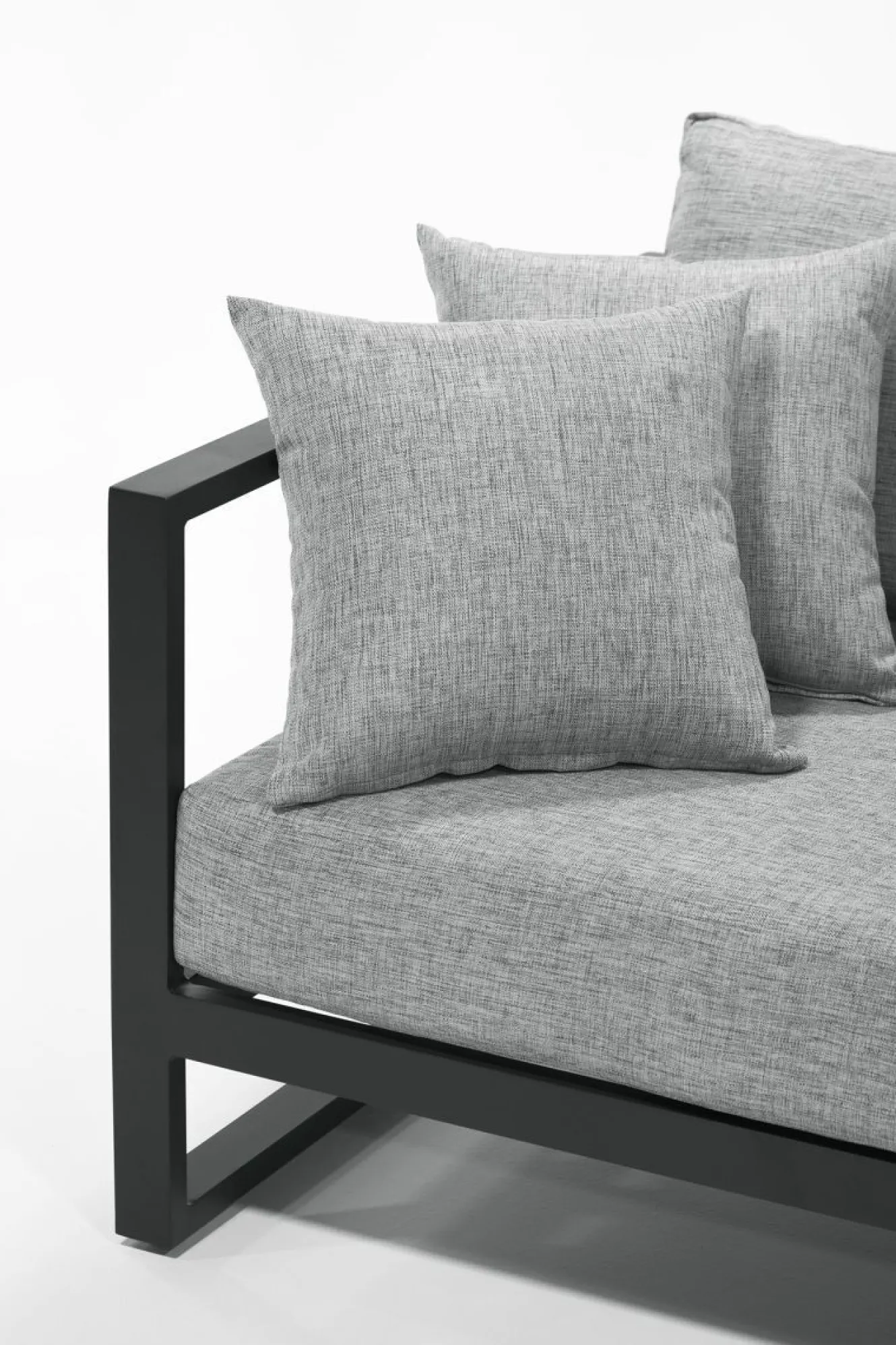ARTELIA Matteo L Gartenlounge für 6 Personen, anthrazit/grau, Alu/Polyacryl, inkl. Couchtisch und Kissen