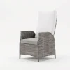 ARTELIA Merano Dining Sessel 2er-Set, grau meliert, Polyrattan, 64 x 57 x 105,5 cm, verstellbare Rückenlehne