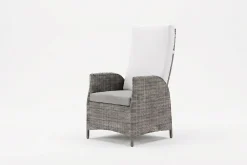 ARTELIA Merano Dining Sessel 2er-Set, grau meliert, Polyrattan, 64 x 57 x 105,5 cm, verstellbare Rückenlehne