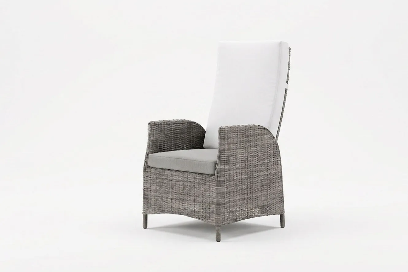 ARTELIA Merano Dining Sessel 2er-Set, grau meliert, Polyrattan, 64 x 57 x 105,5 cm, verstellbare Rückenlehne
