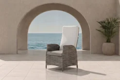 ARTELIA Merano Dining Sessel 2er-Set, grau meliert, Polyrattan, 64 x 57 x 105,5 cm, verstellbare Rückenlehne