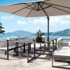 ARTELIA Ricardo Dining XL Garten-Essgruppe, anthrazit/grau, Alu/Glas, inkl. 8 Sessel