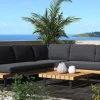 ARTELIA Sedona M Gartenlounge für 5 Personen, anthrazit/naturbelassen, Aluminium/Akazie, inkl. Polster, robust & wetterfest