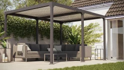 ARTELIA Urban Pavillon, anthrazit, Aluminium, 400 x 300 cm, rostfreies Material, mit Kurbelfunktion, integrierte Dachrinne