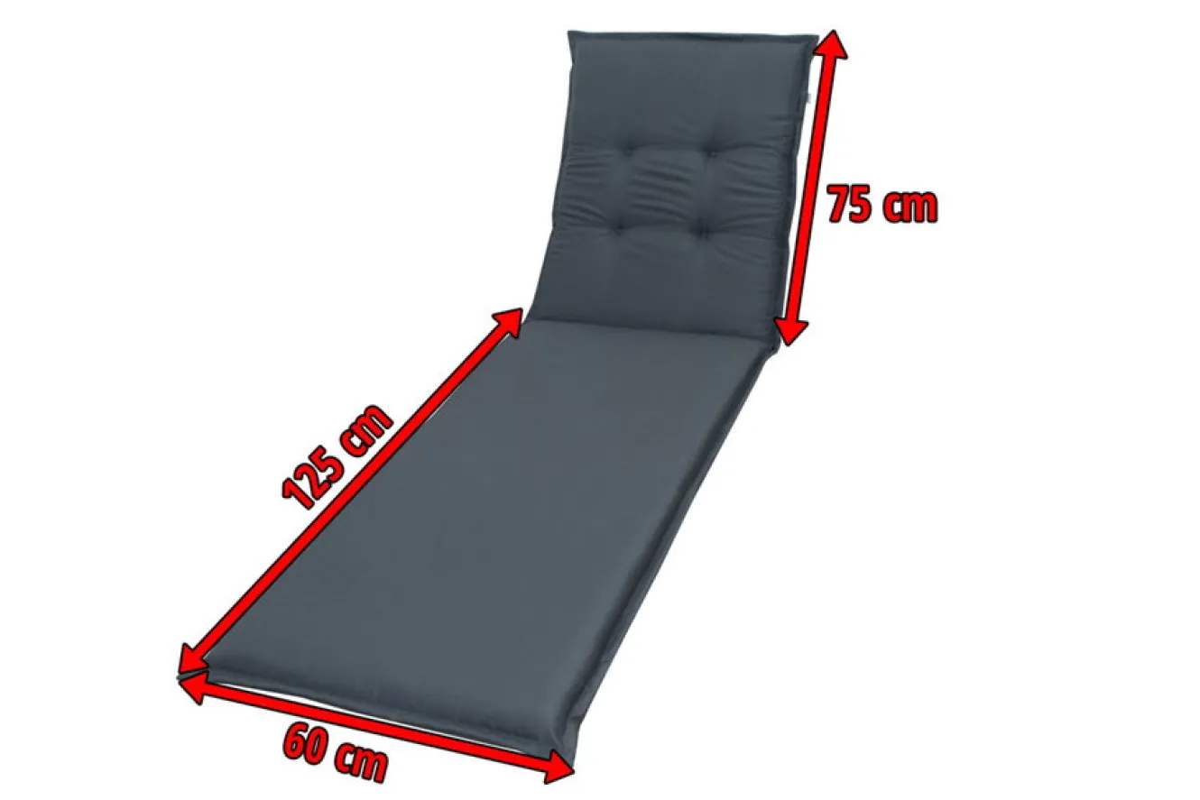 DOPPLER Comfort Liegenauflage, anthrazit, Polyester, 200 x 60 x 7 cm