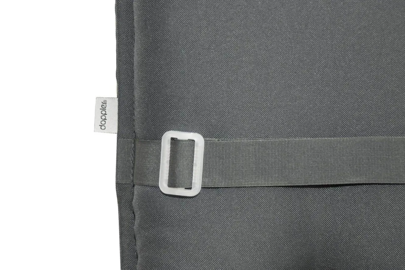 DOPPLER Comfort Stuhlauflage Niederlehner, anthrazit, Polyester, 100 x 50 x 7 cm