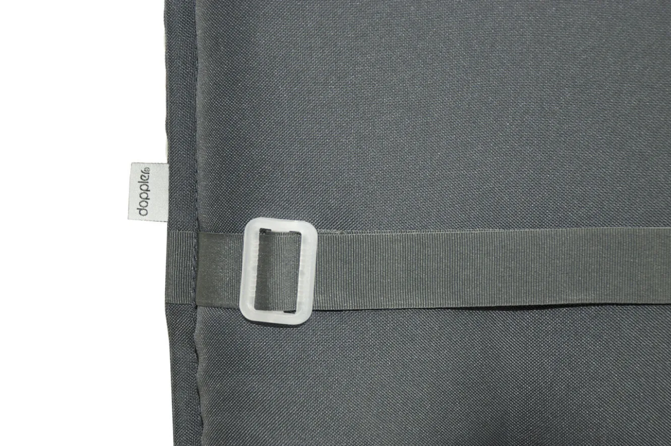 DOPPLER Relax Comfort Relaxsesselauflage, anthrazit, Polyester, 175 x 50 x 7 cm, inklusive Befestigungsbänder