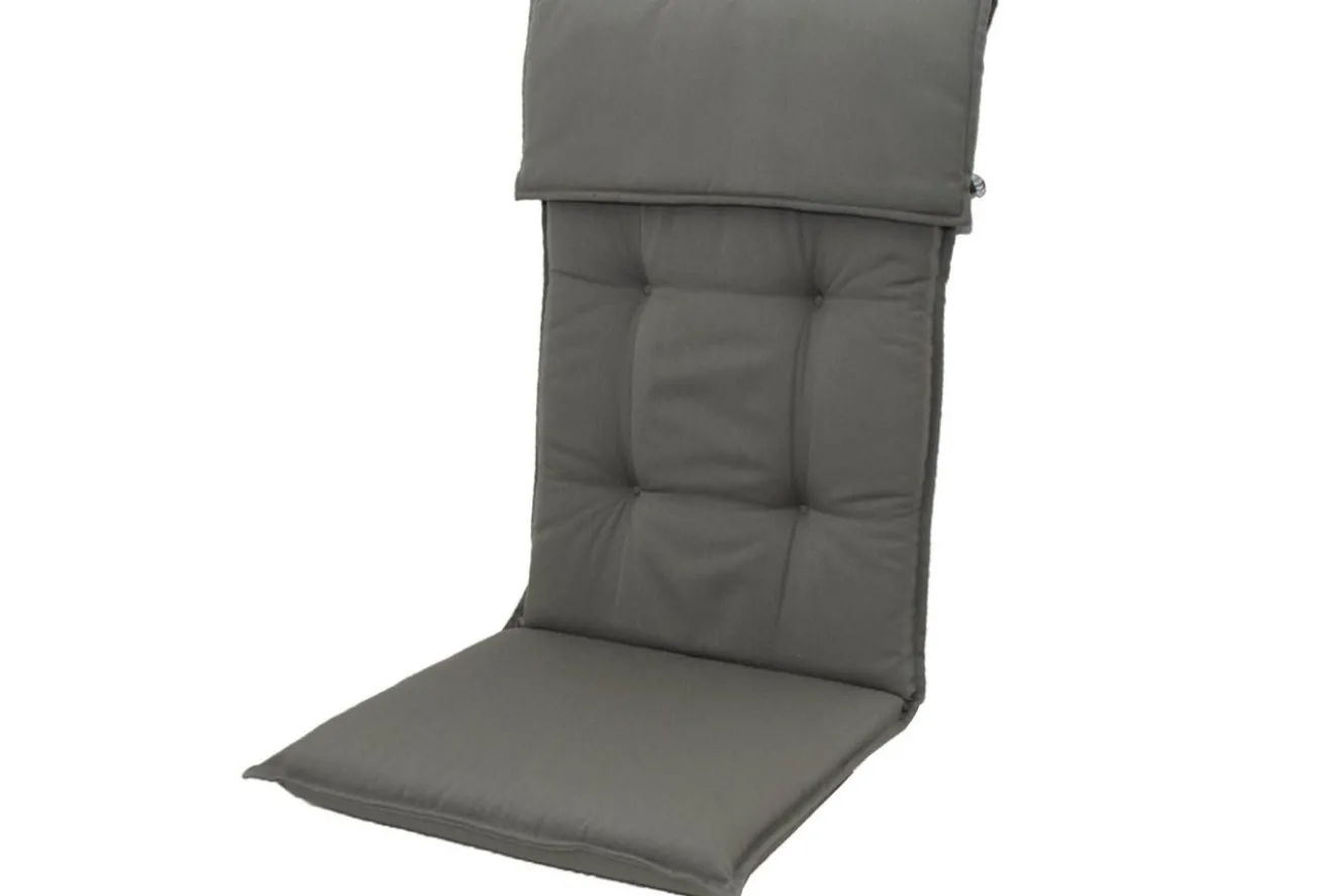 DOPPLER Stuhlauflage Hochlehner, grau, Dralon, 120x50x7cm, mit DuPont Teflon Markenimprägnierung