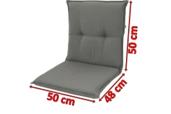 DOPPLER Stuhlauflage Niederlehner, grau, Dralon, 100x50x7cm, mit DuPont Teflon Markenimprägnierung