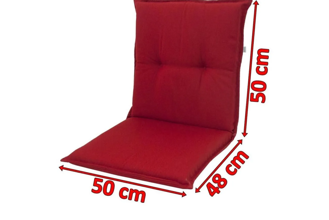 DOPPLER Stuhlauflage Niederlehner, bordeaux, Dralon, 100x50x7cm, mit DuPont Teflon Markenimprägnierung