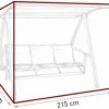 GARVIDA Schutzhülle für Hollywoodschaukeln, braun, Polyestergewebe, 215 x 155 x 180 cm, mit Zugband