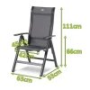 HARTMAN Alice Comfort Klappstuhl, xerix/anthrazit, Alu/Textilen
