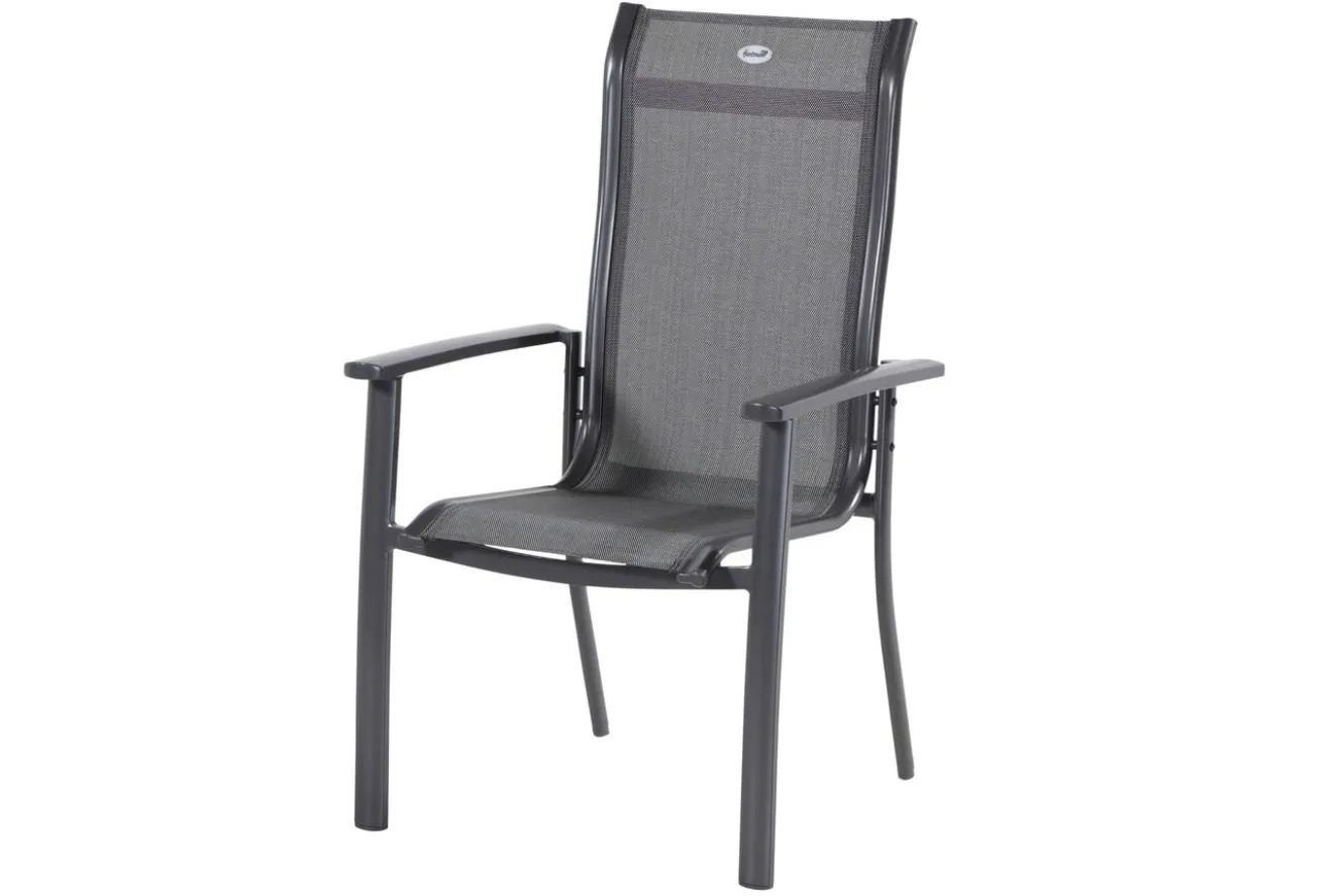 HARTMAN Alice Comfort Stapelsessel, xerix/anthrazit, Alu/Textilene, 68x65x107cm