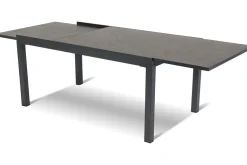 HARTMAN Alice Garten-Essgruppe, xerix/natur, Alu/Teak, 4x4 Textilen, 4 Stapelsessel, 260/160x90cm