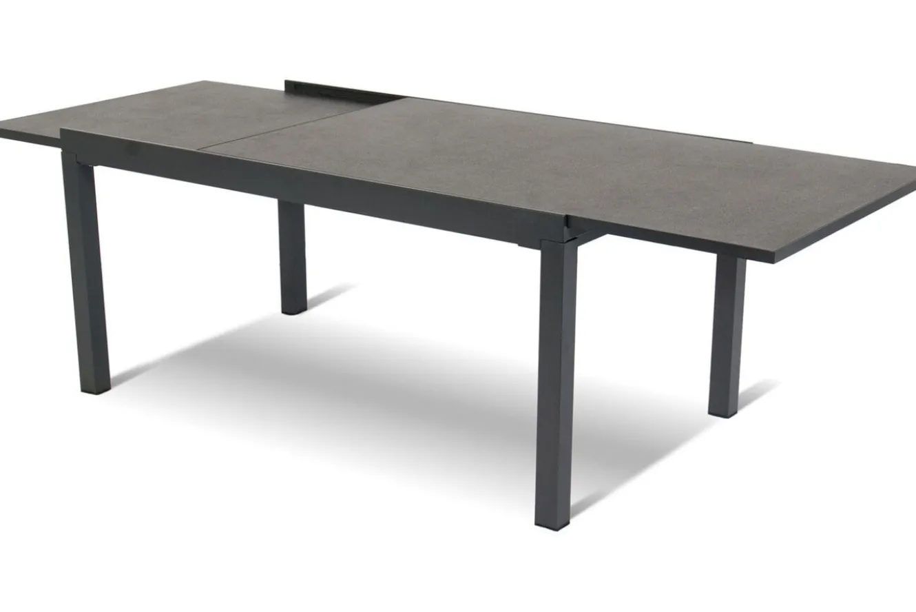 HARTMAN Alice Garten-Essgruppe, xerix/natur, Alu/Teak, 4x4 Textilen, 4 Stapelsessel, 260/160x90cm