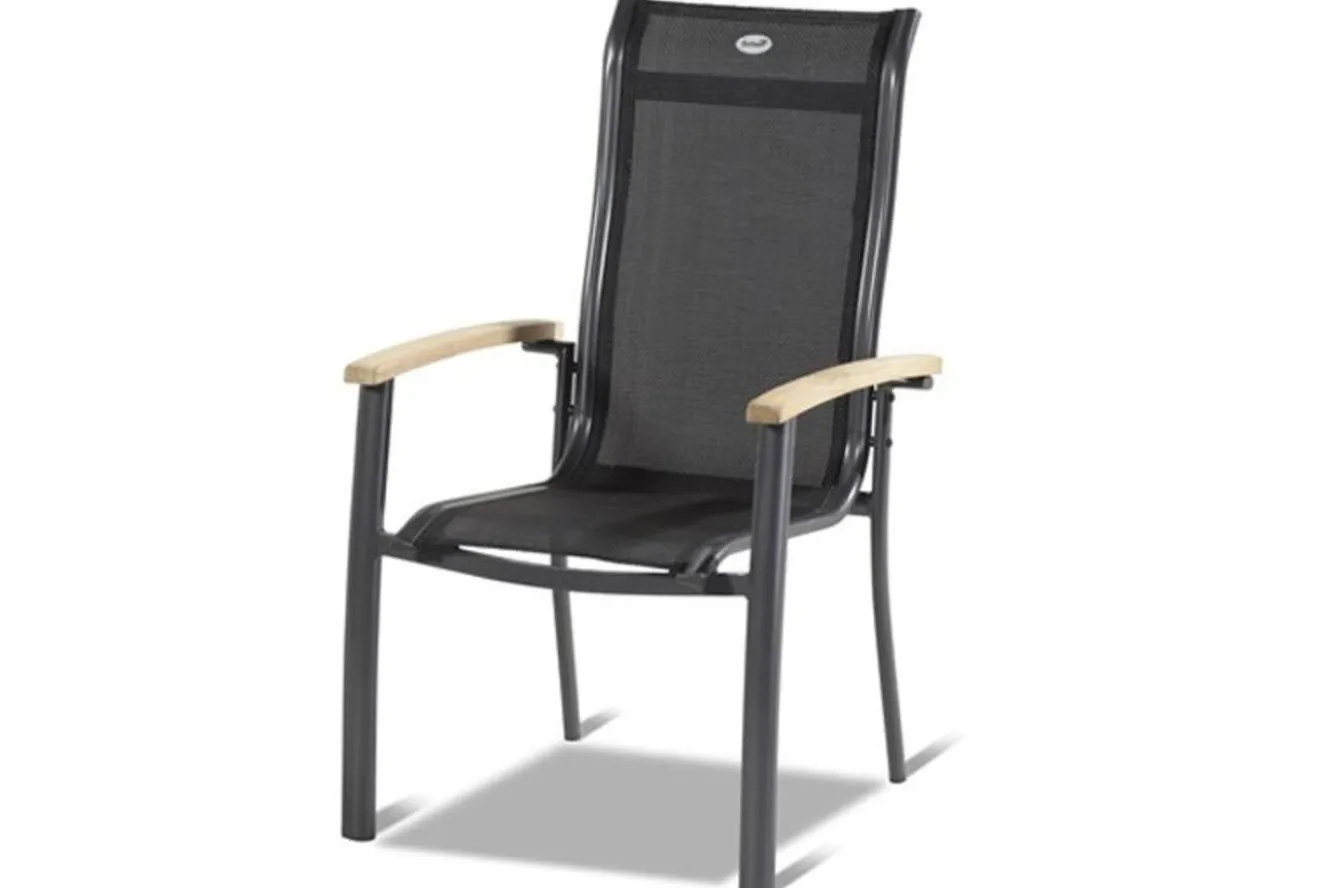 HARTMAN Alice Garten-Essgruppe, xerix/natur, Alu/Teak, 4x4 Textilen, 4 Stapelsessel, 260/160x90cm