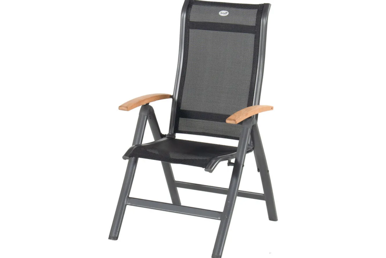 HARTMAN Alice Garten-Essgruppe, xerix, Alu/4x4 Textilen, Tisch 180/240x100cm, 4 Stapel-, 2 Klappstühle