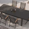 HARTMAN Alice Garten-Essgruppe, xerix/anthrazit, Alu/Sicherheitsglas/2x2 Textilen, 180/240x100 cm, 6 Klappstühle, ausziehbar