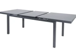 HARTMAN Alice Garten-Essgruppe, xerix/anthrazit, Alu/Sicherheitsglas/2x2 Textilen, 180/240x100 cm, 6 Klappstühle, ausziehbar