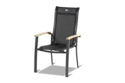 HARTMAN Alice Garten-Essgruppe, xerix, Alu/Spraystone/Teak/4x4 Textilen, 160x95 cm, 4 Stapelsessel