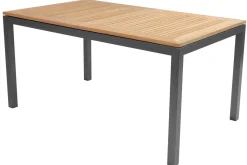 HARTMAN Alice Garten-Essgruppe, xerix/natur, Alu/Teak, 4x4 Textilene, 2 Klappstühle, 4 Stapelsessel, 150/210x90cm