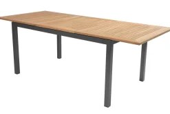 HARTMAN Alice/South Wales Garten-Essgruppe, xerix/natur, Alu/Teak/2x2 Textilen, 150/210x90 cm, 8 Klappstühle