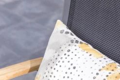 HARTMAN Alice Stapelsessel, xerix/schwarz, Alu/4x4 Textilen, mit Teak-Armlehnen
