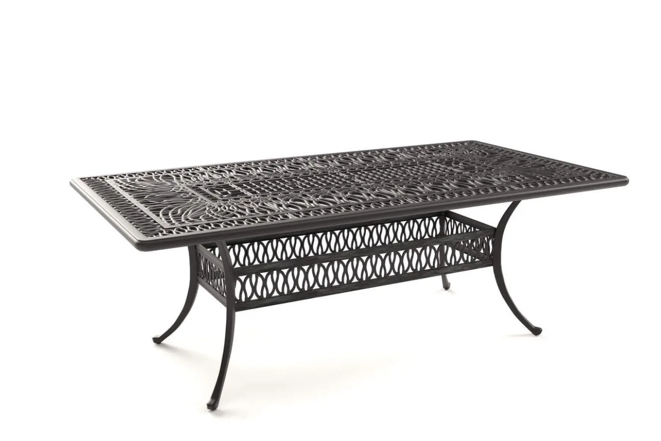 HARTMAN Amalfi Garten-Essgruppe, bronze, Alu-Guss, 6 Diningsessel, 214x112cm