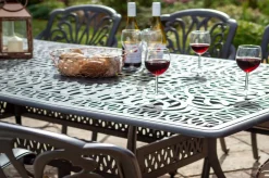 HARTMAN Amalfi Garten-Essgruppe, bronze, Alu-Guss, 8 Diningsessel