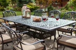 HARTMAN Amalfi Garten-Essgruppe, bronze, Alu-Guss, 8 Diningsessel
