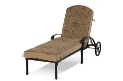 HARTMAN Amalfi Lounger, bronze, Alu-Guss, 217 x 76,5 x 49 cm, mit Rollen, verstellbare Rückenlehne