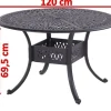 HARTMAN Amalfi Tisch, bronze, Alu-Guss, Ø120cm