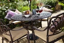 HARTMAN Amalfi Tisch, bronze, Alu-Guss, Ø120cm