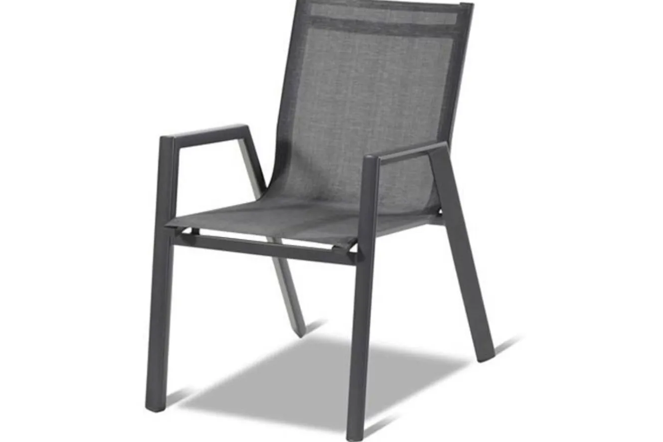 HARTMAN Aruba Garten-Essgruppe, xerix, Alu/Textilene, Tisch 180/240x100cm, 8 Stapelsessel