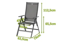 Hartman Aruba Klappstuhl, xerix/anthrazit, Aluminium/Textilene