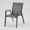 HARTMAN Aruba Stapelsessel, xerix/anthrazit, Alu/Textilene, 75x55x88cm