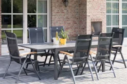 HARTMAN Ausziehtisch Tipperary xerix/stone grey, Aluminium/HPL, 160/260x93cm