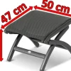 HARTMAN Da Vinci Hocker, xerix/anthrazit, Alu/Textile, 50x47x42 cm