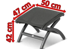 HARTMAN Da Vinci Hocker, xerix/anthrazit, Alu/Textile, 50x47x42 cm