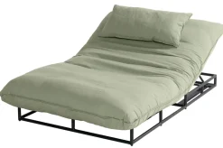 HARTMAN Emma Loungeliege, schwarz/grün, Alu/Sunbrella, 196x125x41 cm, Rückenlehne verstellbar