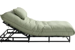 HARTMAN Emma Loungeliege, schwarz/grün, Alu/Sunbrella, 196x125x41 cm, Rückenlehne verstellbar