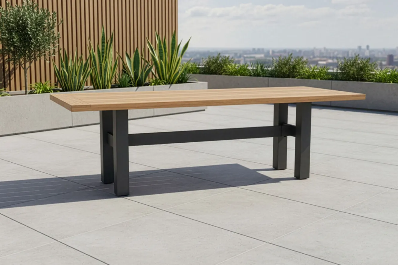 HARTMAN Exklusivmodell YasmaniEsstisch, xerix/natur, Alu/Teak, 240x100cm