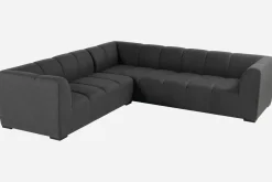 HARTMAN Finn Ecklounge, schwarz, Aluminium, Sunbrella, 6 Personen, UV-beständig und pflegeleicht
