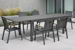HARTMAN Garten-Essgruppe, xerix-anthrazit, Alu/HPL, 260/160x90 cm, 6 Sessel