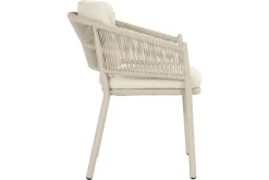 HARTMAN Shades of Colour Altea Diningsessel, sand/beige, Polyester/Rope-Geflecht, 58 x 62 x 81 cm, inkl. Kissen und ergonomischer Rückenlehne