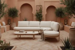 HARTMAN Shades of Colour Bilbao Gartenlounge, cappuccino/beige, Alu/Polyester/Rope-Geflecht, inkl. Polster